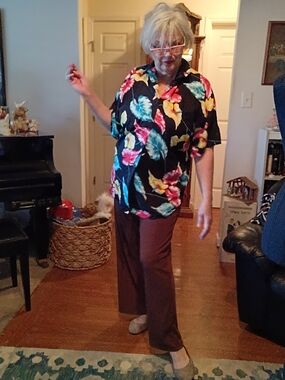 Krush Black Floral Hawaiian Short-Sleeve Blouse